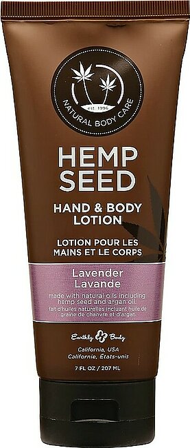 Hemp Seed Hand & Body Lotion Lavender Scent - 7 Oz. - Soothe Dry Skin - Argan Oil Hemp Seed Oil - Light Non-Greasy Formula - Vegan & Cruelty Free