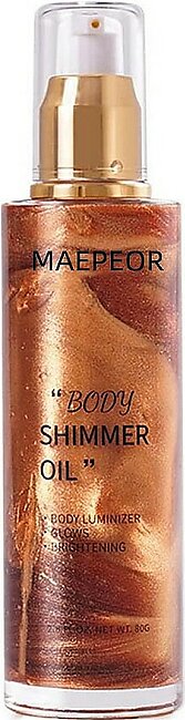 Maepeor Shimmer Body Luminizer 5 Colors Moisturizing Glow Illuminator Smooth And Non-Sticky Summer Body Highlighter For Face & Body (28 Fl Oz, 03 Bronze Gold)