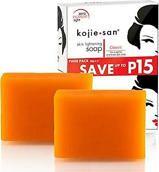 Kojie San Skin Brightening Soap - The Original Kojic Acid Soap With Brightening And Moisturizing Properties, Even Skin Tone And Reduce Appearance Of Hyperpigmentation (65 Grams, 2 Bars Per Pack)A
