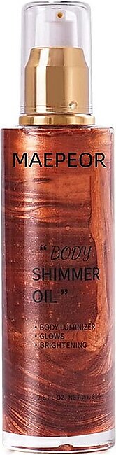 Maepeor Shimmer Body Luminizer 5 Colors Moisturizing Glow Illuminator Smooth And Non-Sticky Summer Body Highlighter For Face & Body (28 Fl Oz (Pack Of 1), 04 Golden Brown)