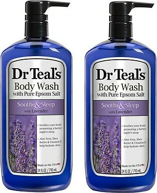 Dr Teal's Pure Epsom Salt Body Wash Soother & Moisturize With Lavender 1.5 Pound (Pack of 2)