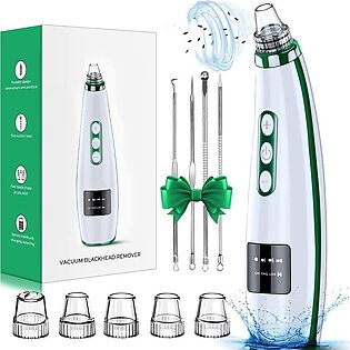 2023 Newest Blackhead Remover Pore Vacuum,Upgraded Facial Pore Cleaner,Electric Acne Comedone Whitehead Extractor Tool-5 Suction Power,5 Probes,Usb Rechargeable Blackhead Vacuum Kit For Women & Men