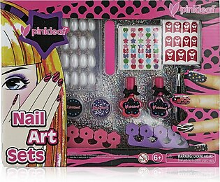 Pinkleaf 3D Nail Art Kit for Kids with glitter, gems & Stickers, Manicure & Pedicure gift Set for girls & Teens