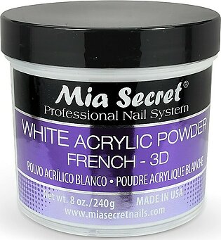 Mia Secret White Acrylic Powder (8Oz)