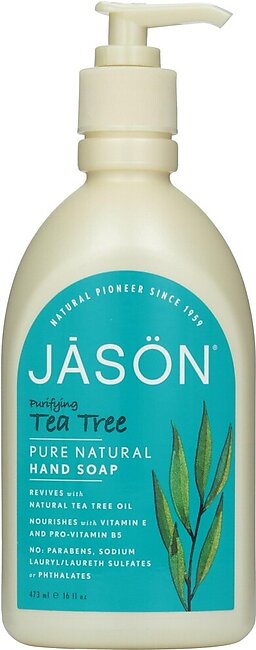 Jason Natural Cosmetics Satin Soap, Tea Tree Melaleuca, 16 oz