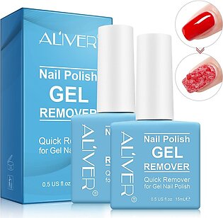gel Nail Polish Remover 05 Fl Oz (2 Pack), Professional gel Remover for Nails, Easily & Quickly Remove Nail Polish in 3-5 Minutes, Doesnt Hurt Nails, No Need For Foil, Soaking Or Wrapping
