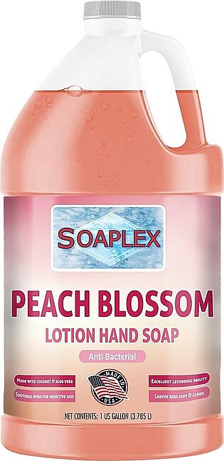 Antibacterial Liquid Hand Soap Refill - PH Balanced Ultra-Strength Soft-Hands Natural Moisturizing Hand Wash for Sensitive Skin - Made in USA - Hand Soap Refill 1 Gallon (128 oz) (Peach)