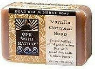One With Nature Dead Sea Mineral Vanilla Oatmeal Soap - 7 oz (3 Pack)