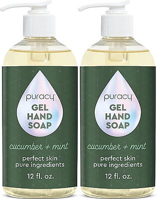 Puracy Organic Hand Soap, For the Professional Hand Washers Weve All Become, Moisturizing Natural Gel Hand Wash Soap, Liquid Hand Soap Refills for Soft Skin (12 fl.oz, Cucumber & Mint) 2-Pack