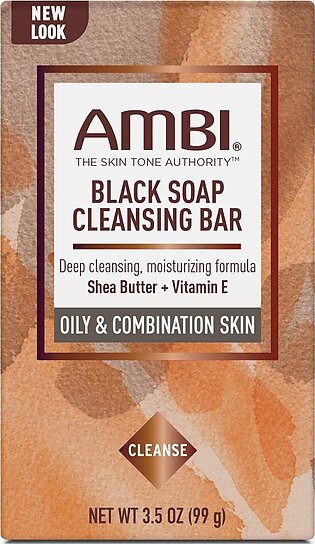 Ambi Cleansing Bar Soap Black With Shea Butter 3.5oz