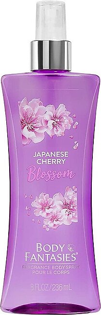 Body Fantasies Signature Fragrance Body Spray, Japanese Cherry Blossom, 8 Fluid Ounce, RED,Parfums De Coeur