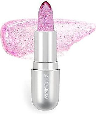 Winky Lux Confetti Glimmer Balm, Ph Color Changing Lip Balm With Vitamin E And Ocean Safe Glitter