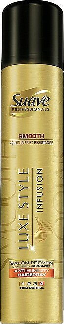 Suave Professionals Hairspray, Luxe Styling Infusion Smooth Anti-Humidity 8.5 oz