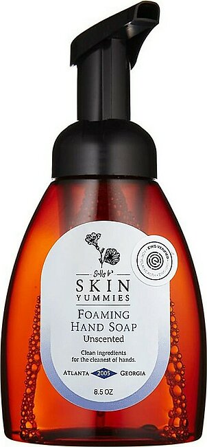 Sally B's Unscented Luxury Hand Soap Foaming - Moisturizing Hand Soap for Sensitive Skin/Hypoallergenic Hand Soap Organic/EWG Verified Product/ 8.5 OZ(Unscented)