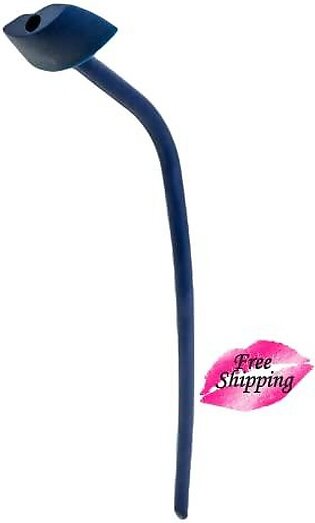 Lipsip. Sip From A Straw Without Pursing Your Lips To Help Prevent Lip Lines & Wrinkles. Includes Detachable Lipsip, Reusable Silicone Straw & Cleaner. Bpa-Free Dishwasher Safe Ecofriendly (Navy)