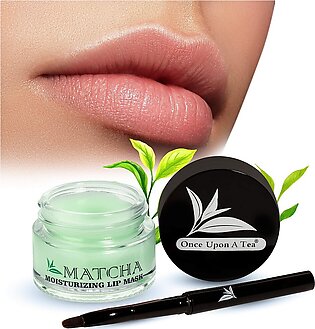 Moisturizing Green Tea Matcha Sleeping Lip Mask Balm, Younger Looking Lips Overnight, Best Solution For Chapped And Cracked Lips, Unique Lip Gloss Formula And Power Benefits Of Green Tea (Matcha)