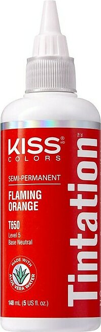 Kiss Tintation Semi-Permanent Hair color Treatment 148 mL (5 US floz) (Flaming Orange)