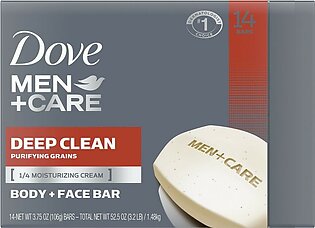 Dove Men+Care Men's Bar Soap More Moisturizing Than Bar Soap Deep Clean Effectively Washes Away Bacteria, Nourishes Your Skin 3.75 oz 14 Bars