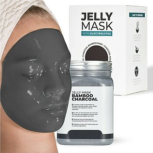 Braun Jelly Mask Jar Bamboo Charcoal Peel-Off Face Care Rubber Mask 23 Fl Oz Skin Care Moisturizing Gel Mask Jar Spa Set