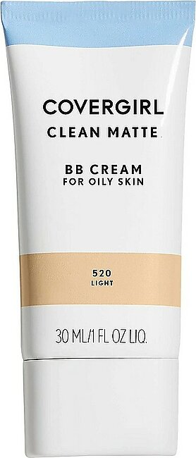 COVERGIRL Clean Matte BB Cream Light 520 For Oily Skin, (packaging may vary) - 1 Fl Oz (1 Count)