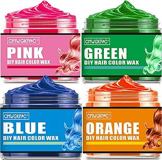 4 Colors Temporary Hair Color For Kids, Temporary Hair Dye, Hair Color Spray Green Pink Blue Orange Hair Dye, Hair Wax Color, Hair Chalk For Girls, Instant Hair Color Wax Diy Hairstyle Washable Hair Dye Cream Natural Hair Color Gel For Halloween Party ...