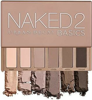 Urban Decay Naked2 Basics Eyeshadow Palette, 6 Taupe & Brown Matte Neutral Shades - Ultra-Blendable, Rich colors with Velvety Texture - Makeup Set Includes Mirror & Full-Size Pans - great for Travel