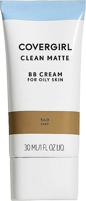 COVERGIRL Clean Matte BB Cream Deep 560 For Oily Skin, (packaging may vary) - 1 Fl Oz (1 Count)