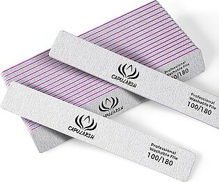 18Pcs Nail File For Acrylic Nails - Capularsh 100180 Grit Nail File, Professional Double Side Emery Boards, Reusable Coarse Nail File For Acrylic Gel Dip False Nail Home And Salon Use