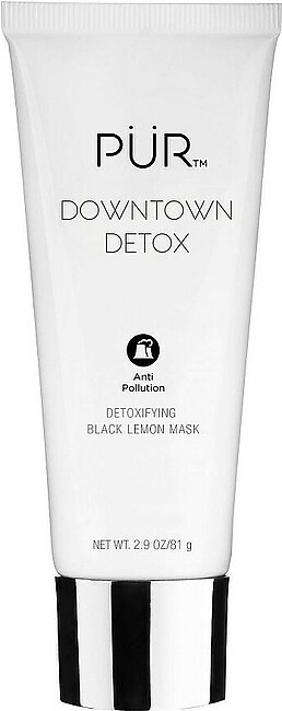 PR MINERALS Downtown Detox Detoxifying Black Lemon Face Mask, Helps Draw Out Impurities, Helps Soothe Skin, Charcoal, Lactic Acid & Green Tea Extract