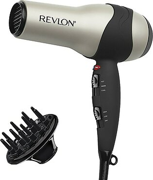 Revlon Turbo Hair Dryer | 1875 Watts of Maximum Shine, Fast Dry (Silver)