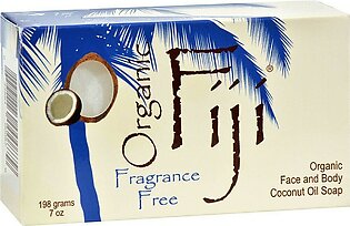 Organic Fiji Face and Body Coconut Oil Soap Fragrance Free -- 7 oz