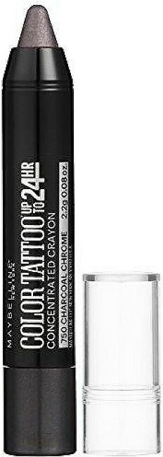 Maybelline Eyestudio Colortattoo Concentrated Crayon,750 Charcoal Chrome, 0.08 Oz.
