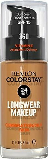 Revlon colorstay SPF 15 Makeup Foundation for combinationOily Skin, golden caramel, 1 Fl Oz