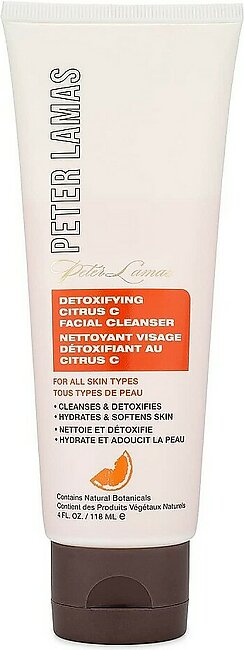 Peter Lamas Naturals Detoxifying Citrus C Facial Cleanser (4 Fl Oz) | Infused with Vitamin C and Beta Carotene | For Softer, Younger Looking Skin | Vegan and Gluten-Free