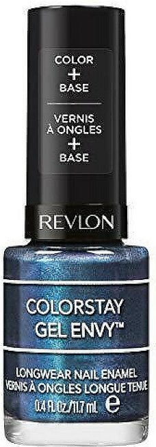 Revlon Colorstay Gel Envy Longwear Nail Polish, With Built-In Base Coat & Glossy Shine Finish, In Blue/Green, 300 All In, 0.4 Oz