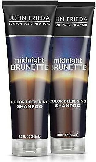 John Frieda Midnight Brunette Visibly Deeper Color Deepening Shampoo, 8.3 Ounce (Pack Of 2), With Evening Primrose Oil, Infused With Cocoa