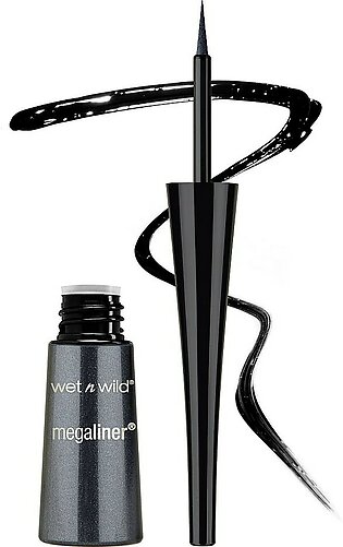 Wet n Wild Megaliner Liquid Eyeliner 871a Black, 0.12 Ounce 146781 (Pack of 1)