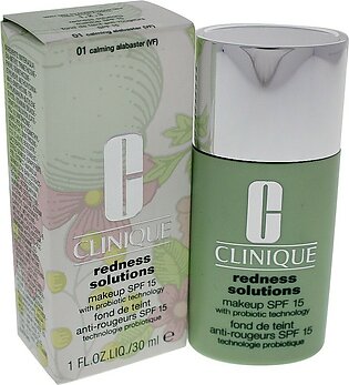 Clinique Redness Solutions SPF 15 Calming Makeup for Women, Alabaster, 1 Ounce