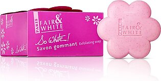 Fair & White So White Skin Brightening Soap - 200g / 7 oz - Exfoliating Soap, Helps to Reduce Dark Spots on: Body, Knees, Underarm, Armpit