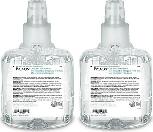 GOJO PROVON LTX-12 Clear and Mild Foam Handwash, EcoLogo Certified, 1200 mL Foam Soap Refill for LTX-12 Touch-Free Dispenser (Pack of 2) - 1941-02