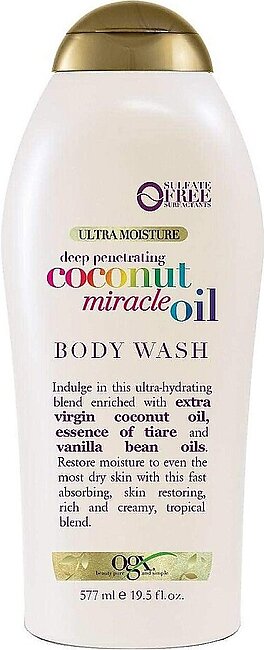 Ogx Body Wash Coconut Oil Miracle 19.5 Ounce (577ml) (2 Pack)