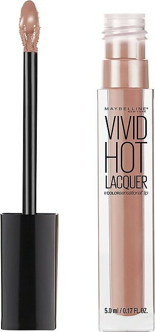 Maybelline New York Color Sensational Vivid Hot Lacquer Lip Gloss, Tease, 0.17 fl. oz.