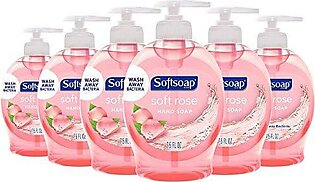 Softsoap Liquid Hand Soap, Soft Rose - 7.5 Fluid Ounce (6 Pack)