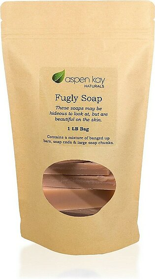 Aspen Kay Naturals - 1 Pound Bag of Fugly Soap, a Mixture of Banged Up Bars, Soap Ends & Soap Chunks. Natural & Organic Soap. (Turmeric)