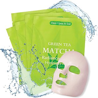 green Tea MATcHA Radiance & glow Hydrogel Sheet Facial Mask Moisturizing, Lifting, Pore Reducer, Minimize Wrinkles Hydrate, For Any Skin Type 5-Pack