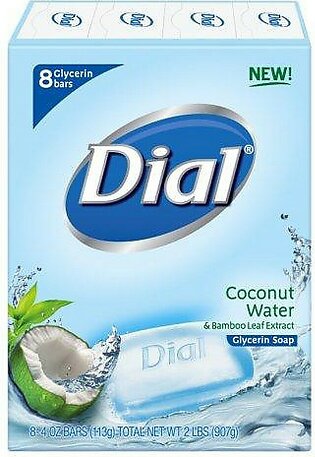 Dial Skin Care Bar Soap, Coconut Water, 4 Ounce (Pack of 8)