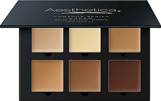 Aesthetica Cosmetics Cream Contour and Highlighting Makeup Kit - Contouring Foundation/Concealer Palette - Vegan & Cruelty Free - Step-by-Step Instructions Included