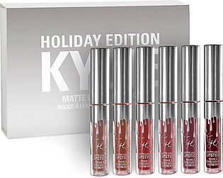 Kylie Jenner Holiday Edition Matte Liquid Lipstick Set 6 Pcs