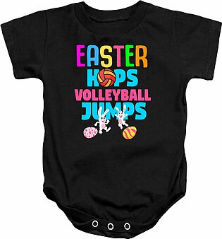 Easter Volleyball Bunny Holiday Rabbit Sport Baby Onesie