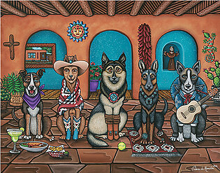 Fiesta Dogs Beach Towel